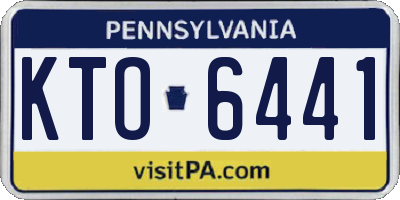 PA license plate KTO6441