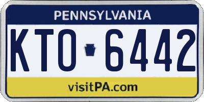 PA license plate KTO6442