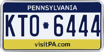 PA license plate KTO6444