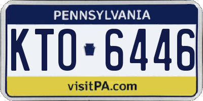 PA license plate KTO6446