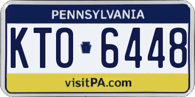 PA license plate KTO6448
