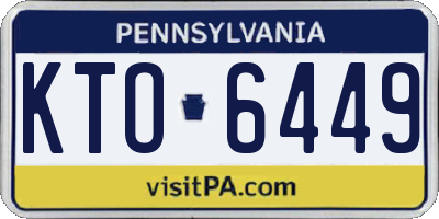 PA license plate KTO6449