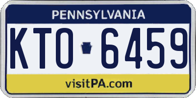 PA license plate KTO6459