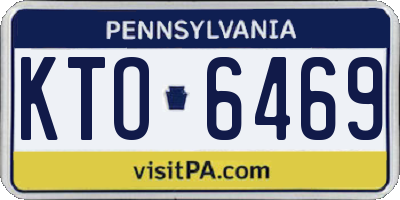 PA license plate KTO6469