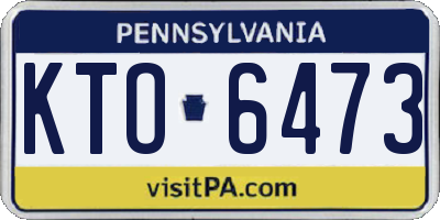 PA license plate KTO6473