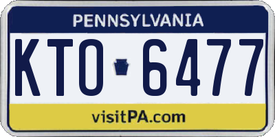 PA license plate KTO6477