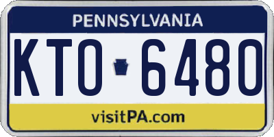 PA license plate KTO6480