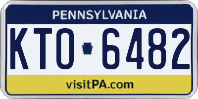 PA license plate KTO6482