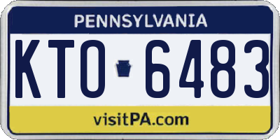 PA license plate KTO6483