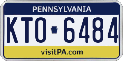 PA license plate KTO6484