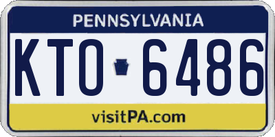 PA license plate KTO6486