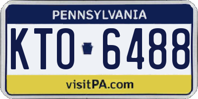 PA license plate KTO6488
