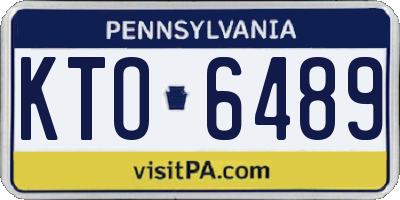 PA license plate KTO6489