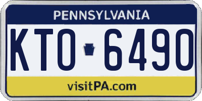 PA license plate KTO6490