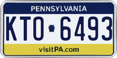 PA license plate KTO6493