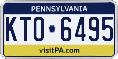 PA license plate KTO6495