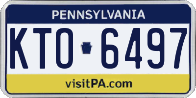 PA license plate KTO6497