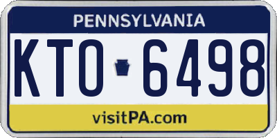 PA license plate KTO6498