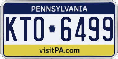 PA license plate KTO6499