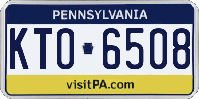 PA license plate KTO6508