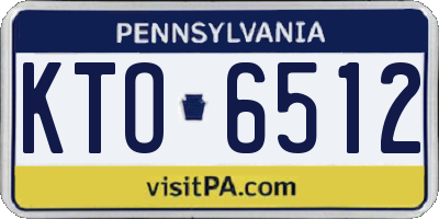 PA license plate KTO6512