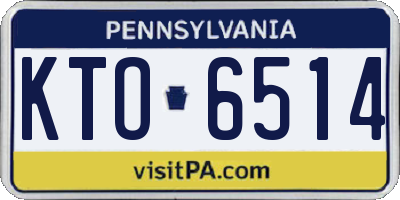 PA license plate KTO6514