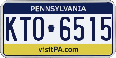 PA license plate KTO6515