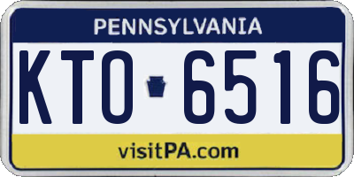 PA license plate KTO6516