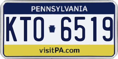 PA license plate KTO6519