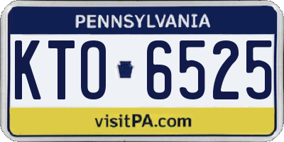 PA license plate KTO6525