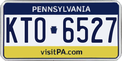 PA license plate KTO6527