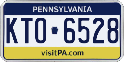 PA license plate KTO6528