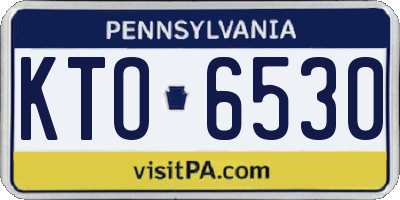 PA license plate KTO6530