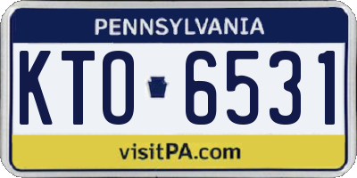 PA license plate KTO6531