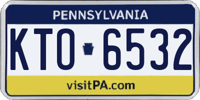 PA license plate KTO6532