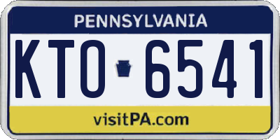 PA license plate KTO6541