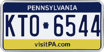 PA license plate KTO6544