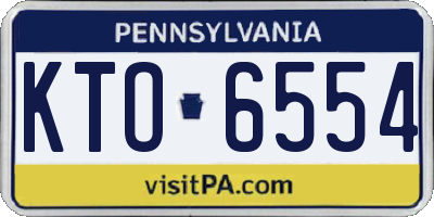 PA license plate KTO6554