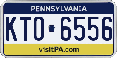 PA license plate KTO6556