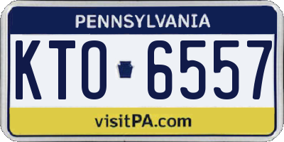 PA license plate KTO6557