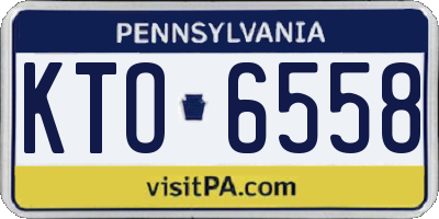PA license plate KTO6558