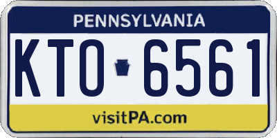 PA license plate KTO6561