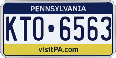 PA license plate KTO6563