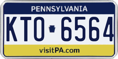 PA license plate KTO6564