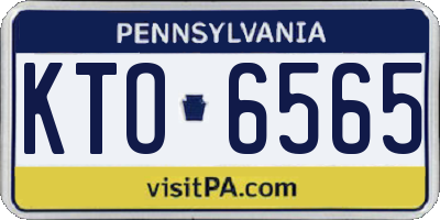 PA license plate KTO6565