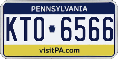 PA license plate KTO6566