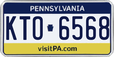 PA license plate KTO6568