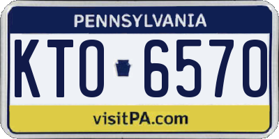 PA license plate KTO6570