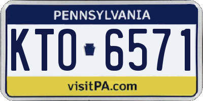 PA license plate KTO6571