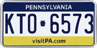 PA license plate KTO6573